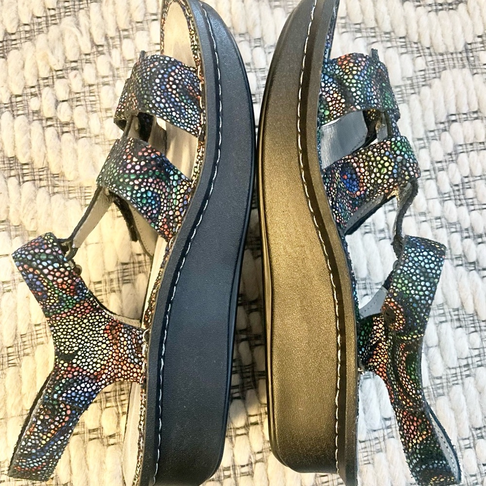 Alegria Kleo Blissful Multicolor Leather Comfort Sandals Women's EU38 Size 7.5-8 - Picture 7 of 9